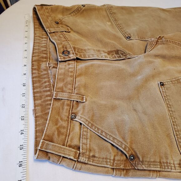 Carhartt Mens Double Knee Duck Canvas 32x29 Thrashed Distressed Streetwear - Picture 3 of 9